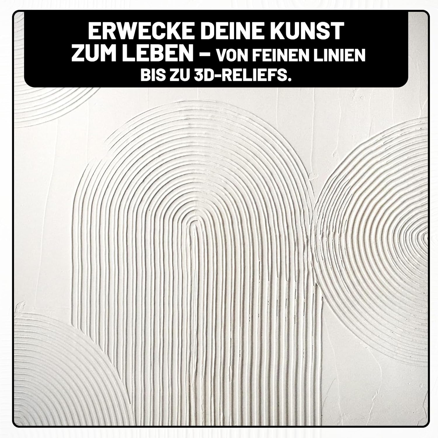 Strukturpaste für feine Linien und plastische 3D-Reliefs – ideal für Acrylmalerei und Mixed Media.