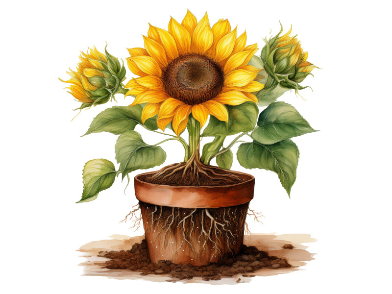 Gesundes Pflanzenwachstum mit kräftigen Wurzeln in Green Home Universalerde im Blumentopf