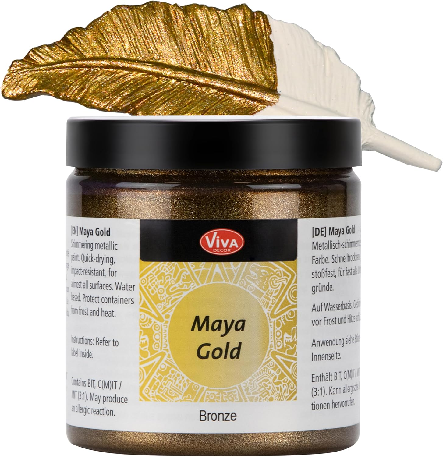 Maya Gold Bronze 250 ml – warme Bronze-Metallicfarbe mit starkem Glanz für dekorative Highlights auf vielen Materialien