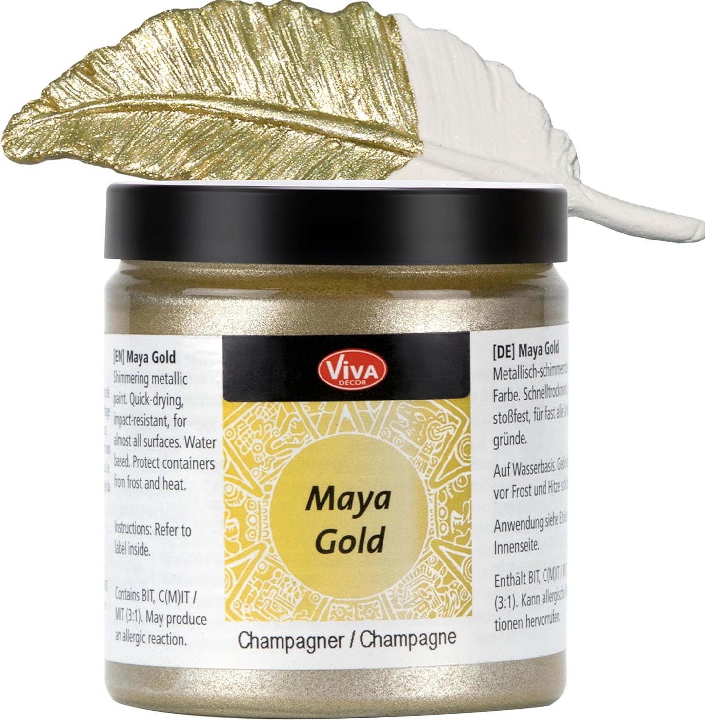 Maya Gold Champagner 250 ml – fein schimmernde Metallicfarbe in elegantem Champagnerton für stilvolle Akzente