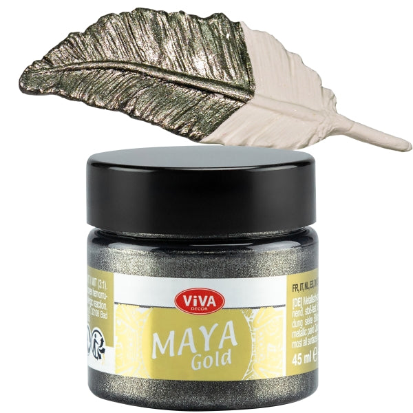 Viva Decor Maya Gold 45 ml Grau – Graue Metallicfarbe mit dezentem Metallglanz