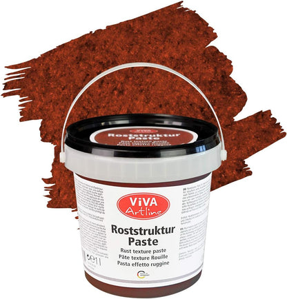 Rostbraune Roststruktur Paste von Viva Decor mit plastischer Oberfläche und echter Rostoptik