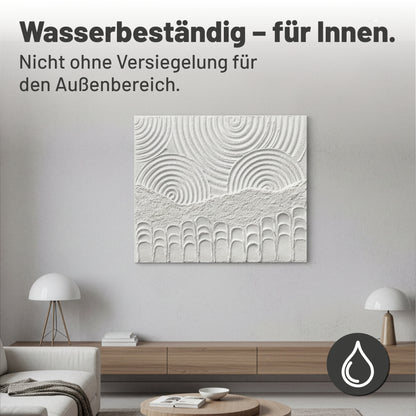 Mit Viva Decor Strukturpaste Grob gestaltetes Reliefbild im Wohnraum, geeignet für den Innenbereich.